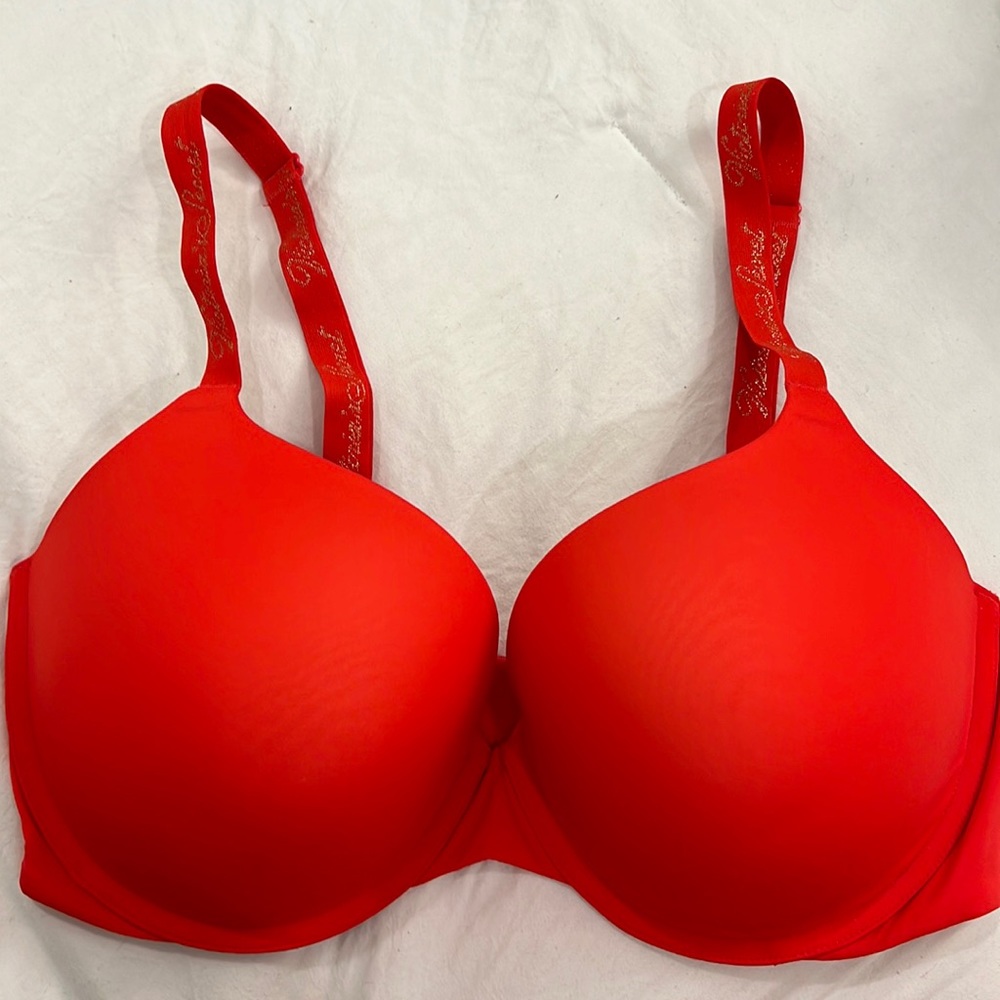 Victoria’s Secret logo adjustable strap red sexy 36DD bra